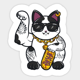 Buff Money Cat Sticker